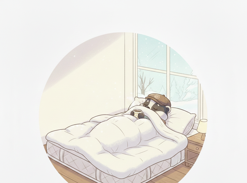 Comfortable mattress in a bright bedroom